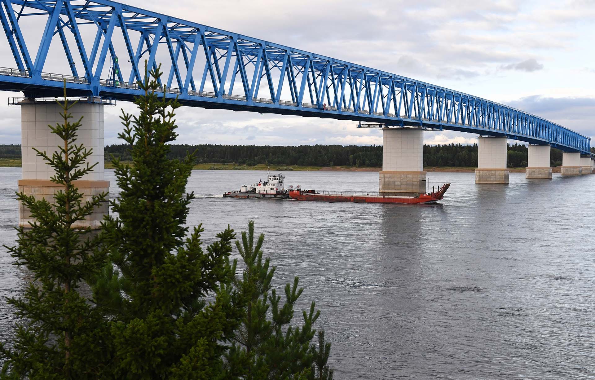 ЖД мост через реку сок Самара